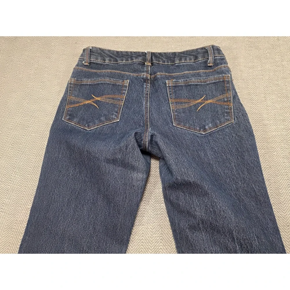 Faded Glory Womens Straight‎ Leg Blue Denim Jeans Size 12 Petite